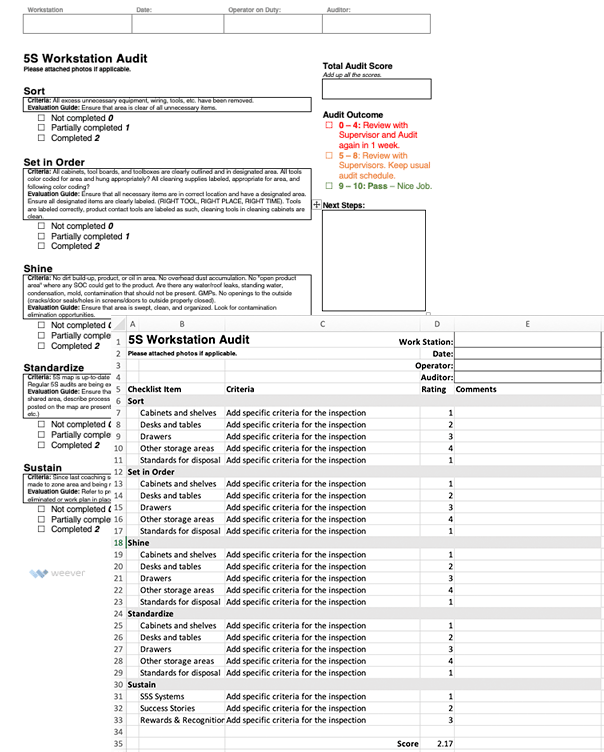 5S-word-and-excel-audit-template